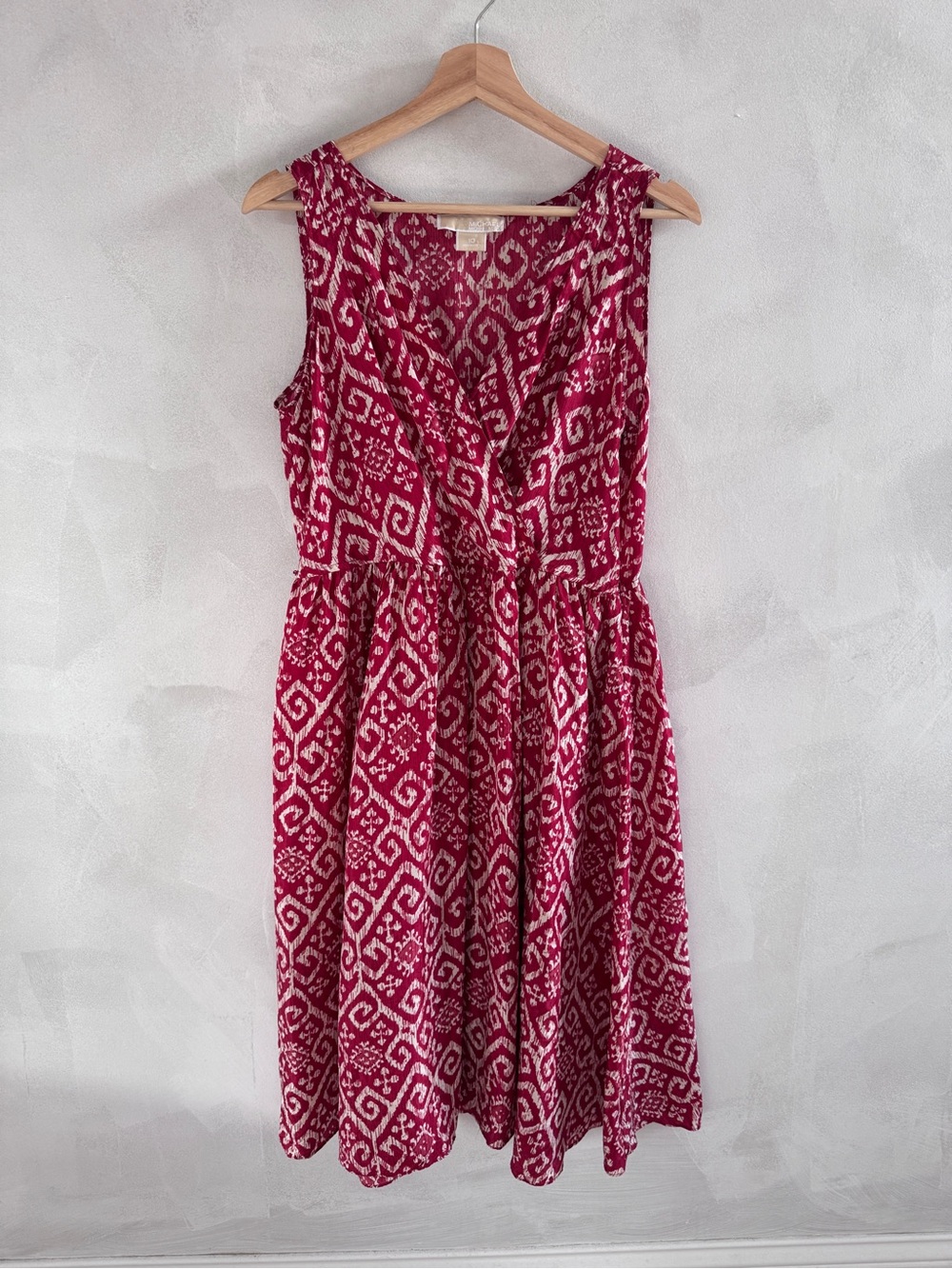 Michael Kors - Sleeveless Silk Cross-Over Front Midi Dress